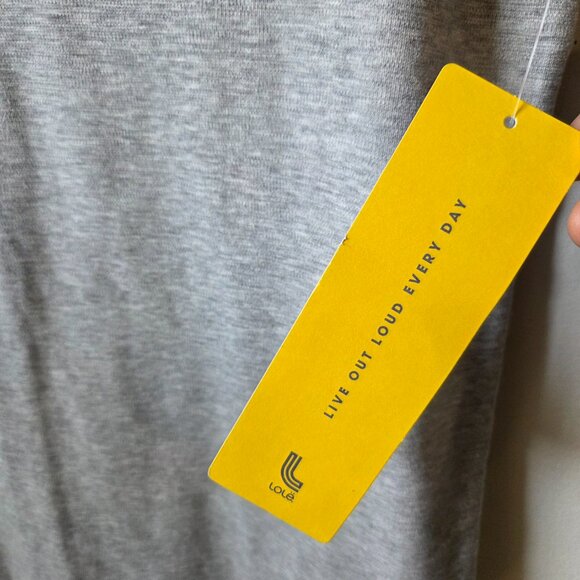 NWT LOLE GREY HEATHERED CUFFED SLEEVES T SHIRT DRESS SIZE SMALL - Picture 11 of 16